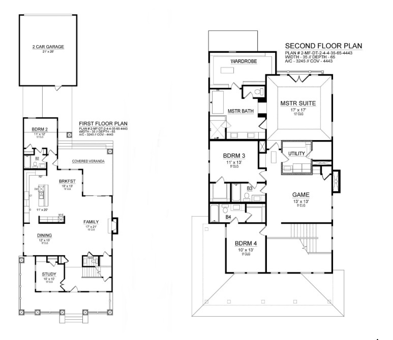 Greenville First and Second Floor Plan